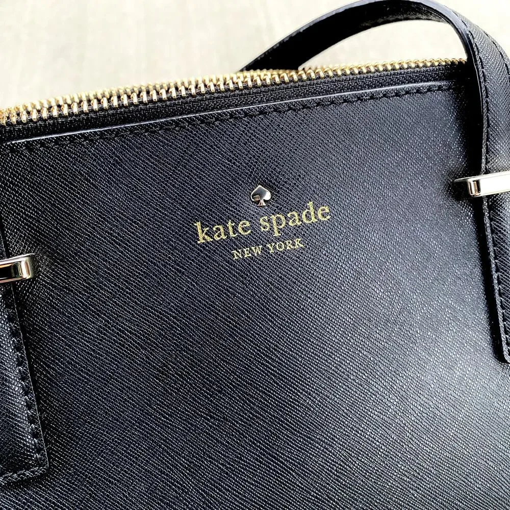 Kate Spade New York Cedar Street Leather Elissa Shoulder Tote Bag Black Small - Picture 3 of 16